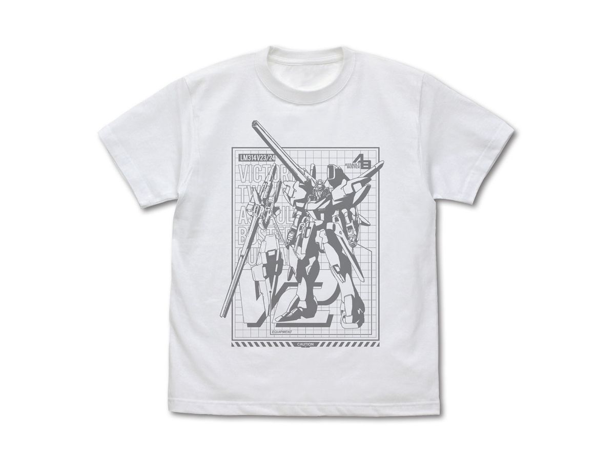 Mobile Suit V Gundam: V2 Assault Buster Gundam T-Shirt / White-XL