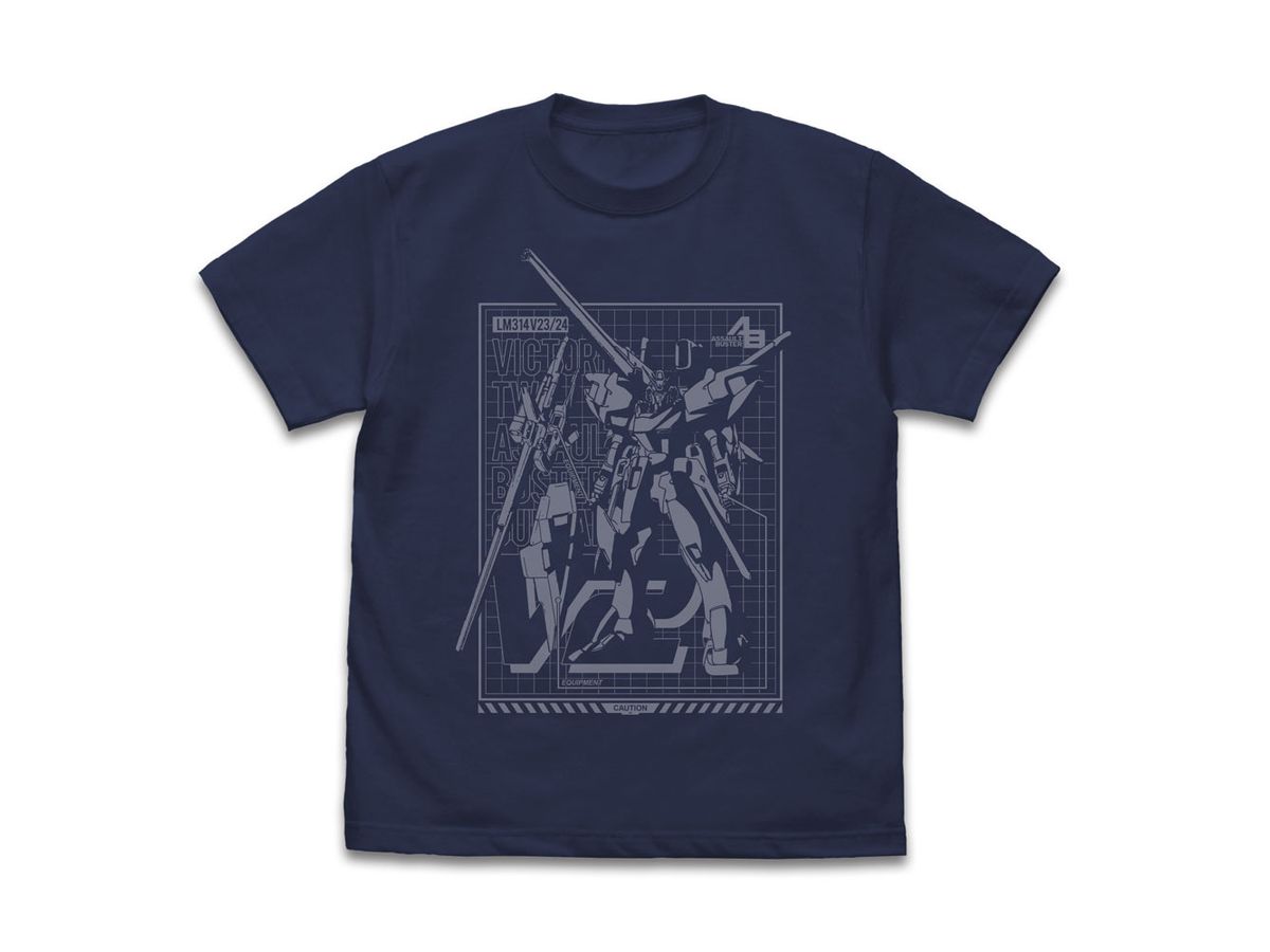 Mobile Suit V Gundam: V2 Assault Buster Gundam T-Shirt / Indigo-XL