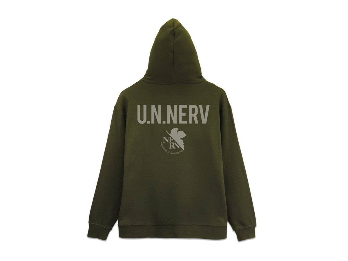Evangelion: U.N.Nerv Zip Hoodie / Moss-XL