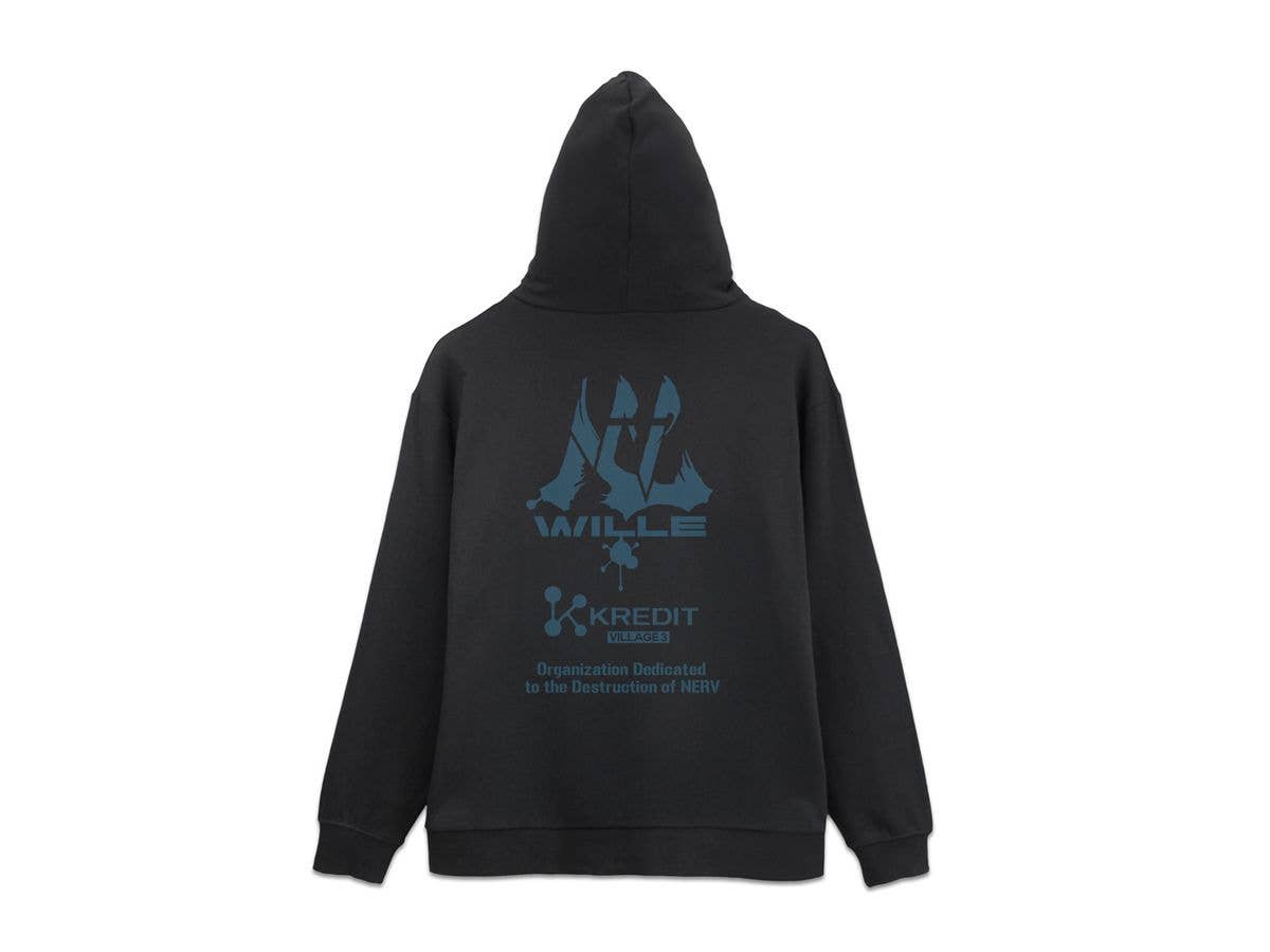 Evangelion: Wille & Kredit Zip Hoodie / Black-Xxl