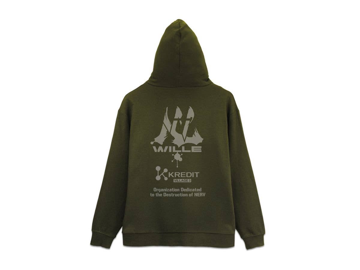 Evangelion: WILLE & KREDIT Zip Hoodie / Moss-L