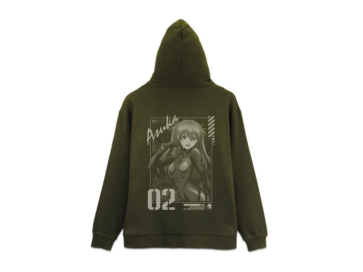 Evangelion: Shikinami Asuka Langley Zip Hoodie / Moss-M