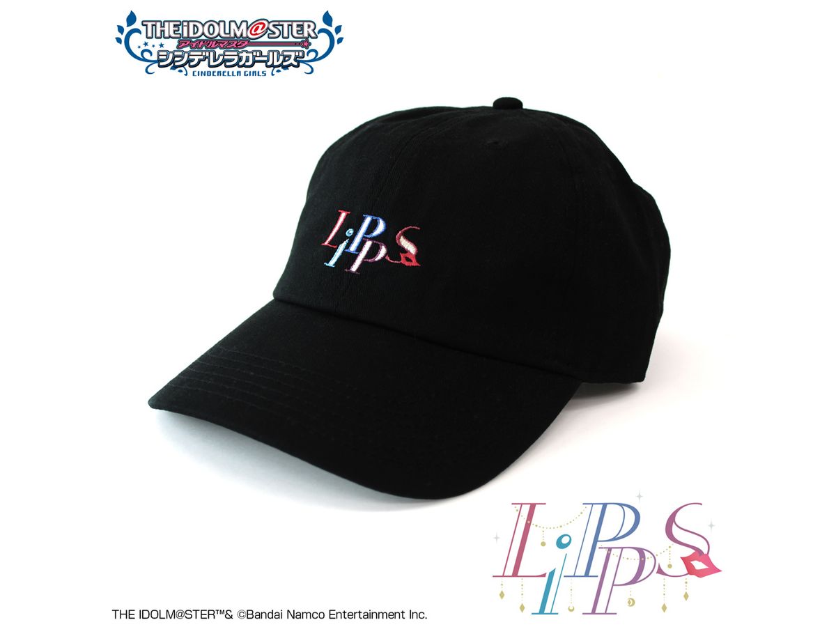 The Idolm@Ster Cinderella Girls: Lipps Embroidered Low Cap / Black