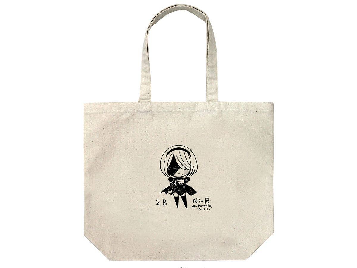 NierR:Automata Ver1.1A: 2B Large Tote Bag Deformed Ver. / Natural