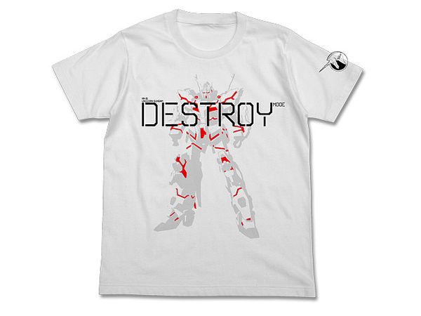 Mobile Suit Gundam Uc (Unicorn): Destroy Mode T-Shirt / White-L