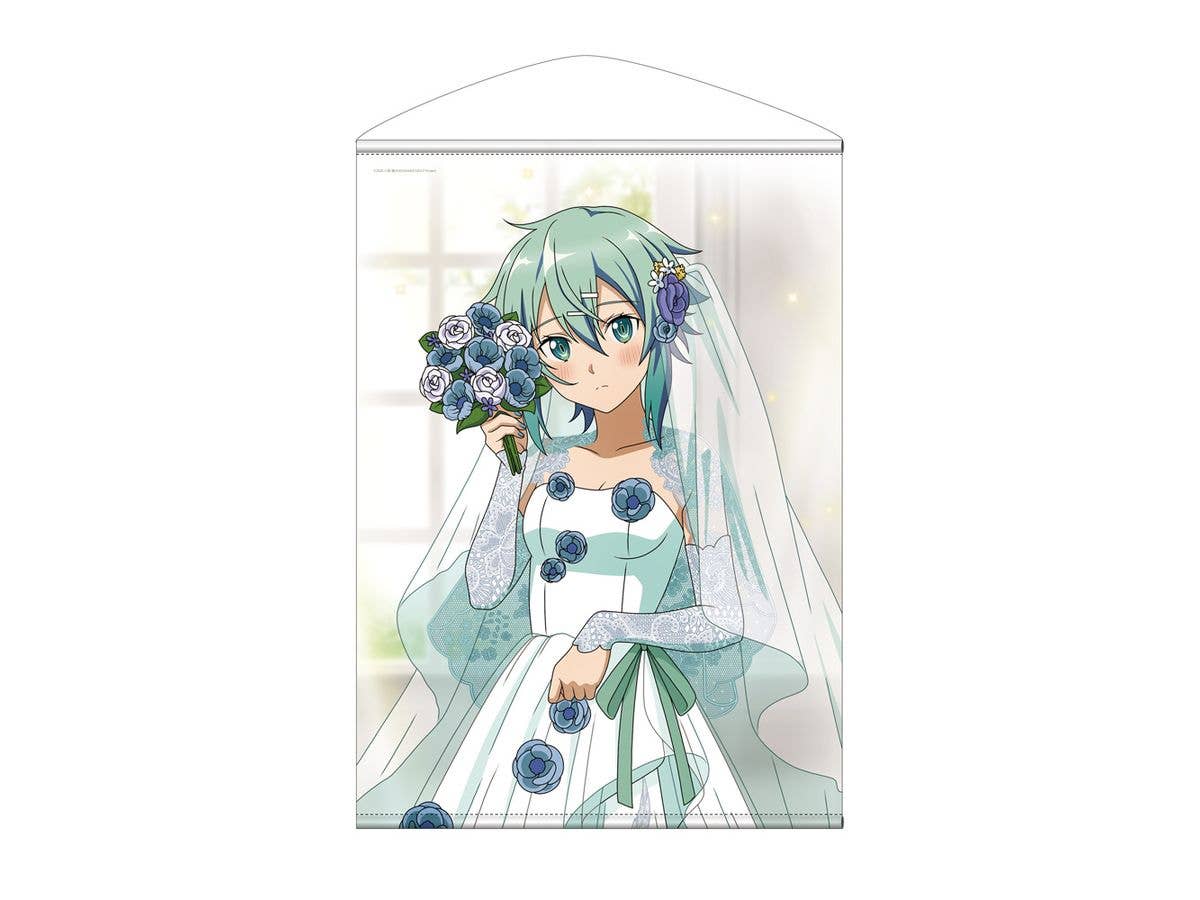 Sword Art Online: Original Illustration Of Sinon B2 Tapestry, Wedding Dress Ver.