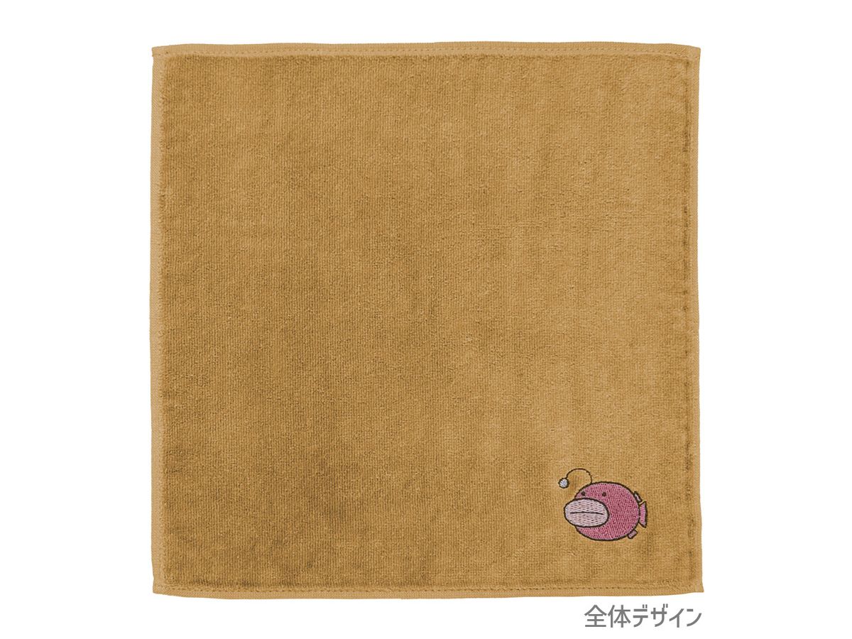 Girls & Panzer Final Chapter: Angler Team Embroidered Hand Towel / Light Brown