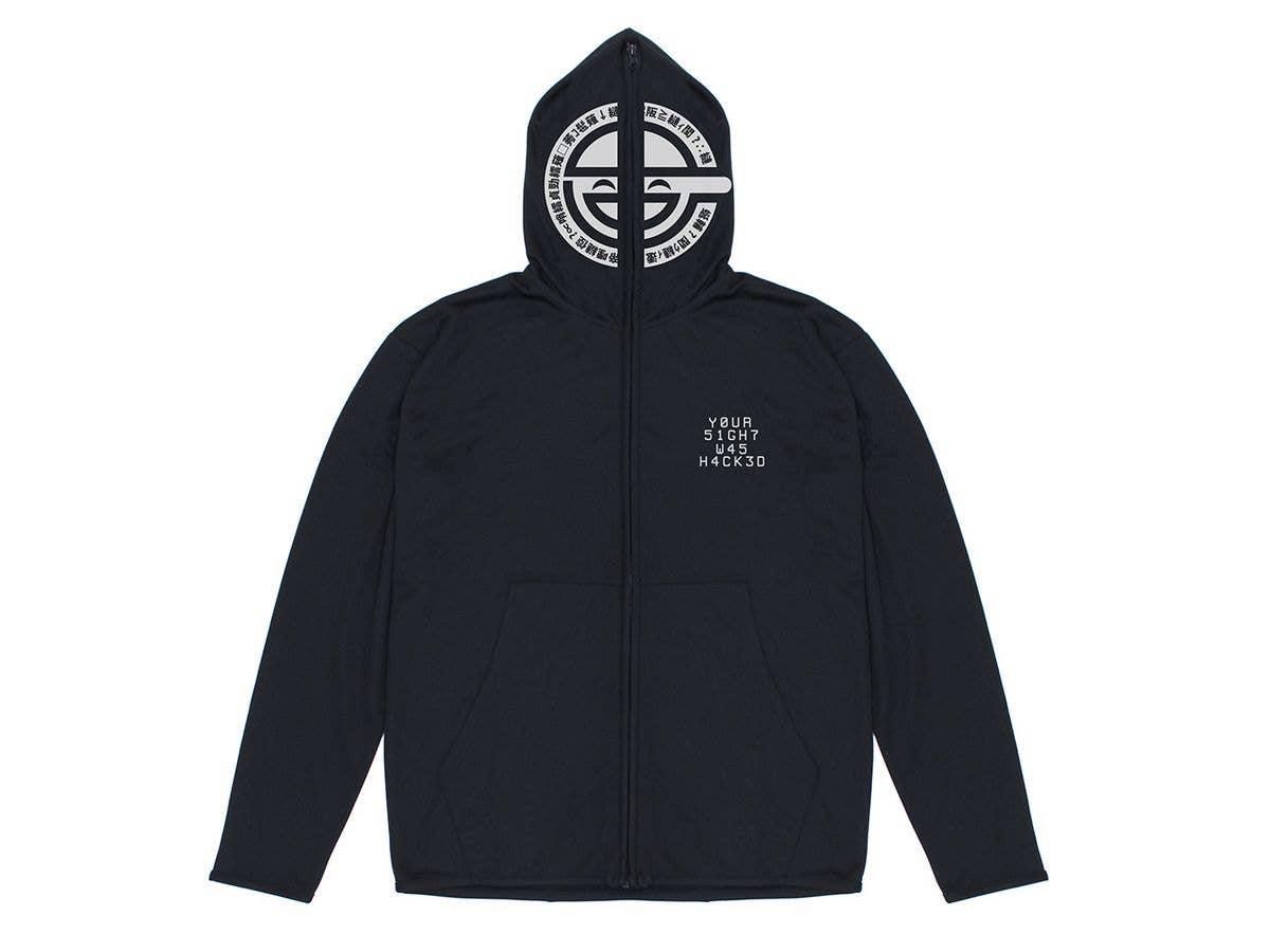 Ghost in the Shell: Stand Alone Complex: Laughing Man Icon Full-Zip Hoodie / BLACK-XL