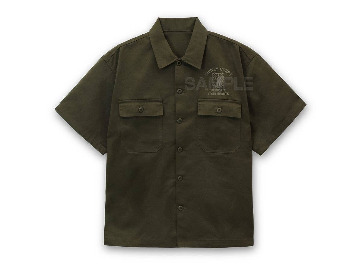 Attack On Titan: Survey Corps Work Shirt Ver.2.0 / Moss-Xl