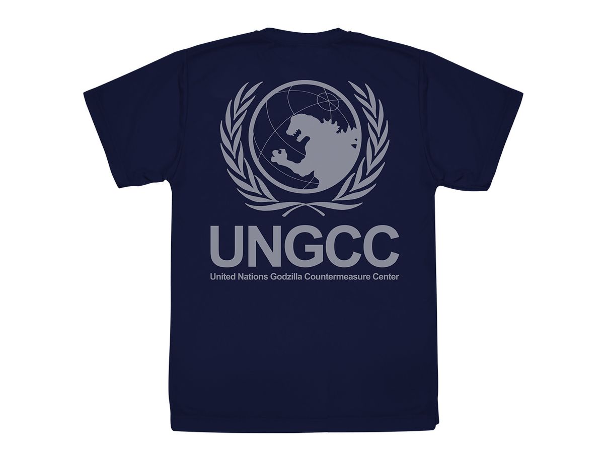 Godzilla: United Nations G Countermeasures Center Logo Dry T-Shirt / Navy-Xl