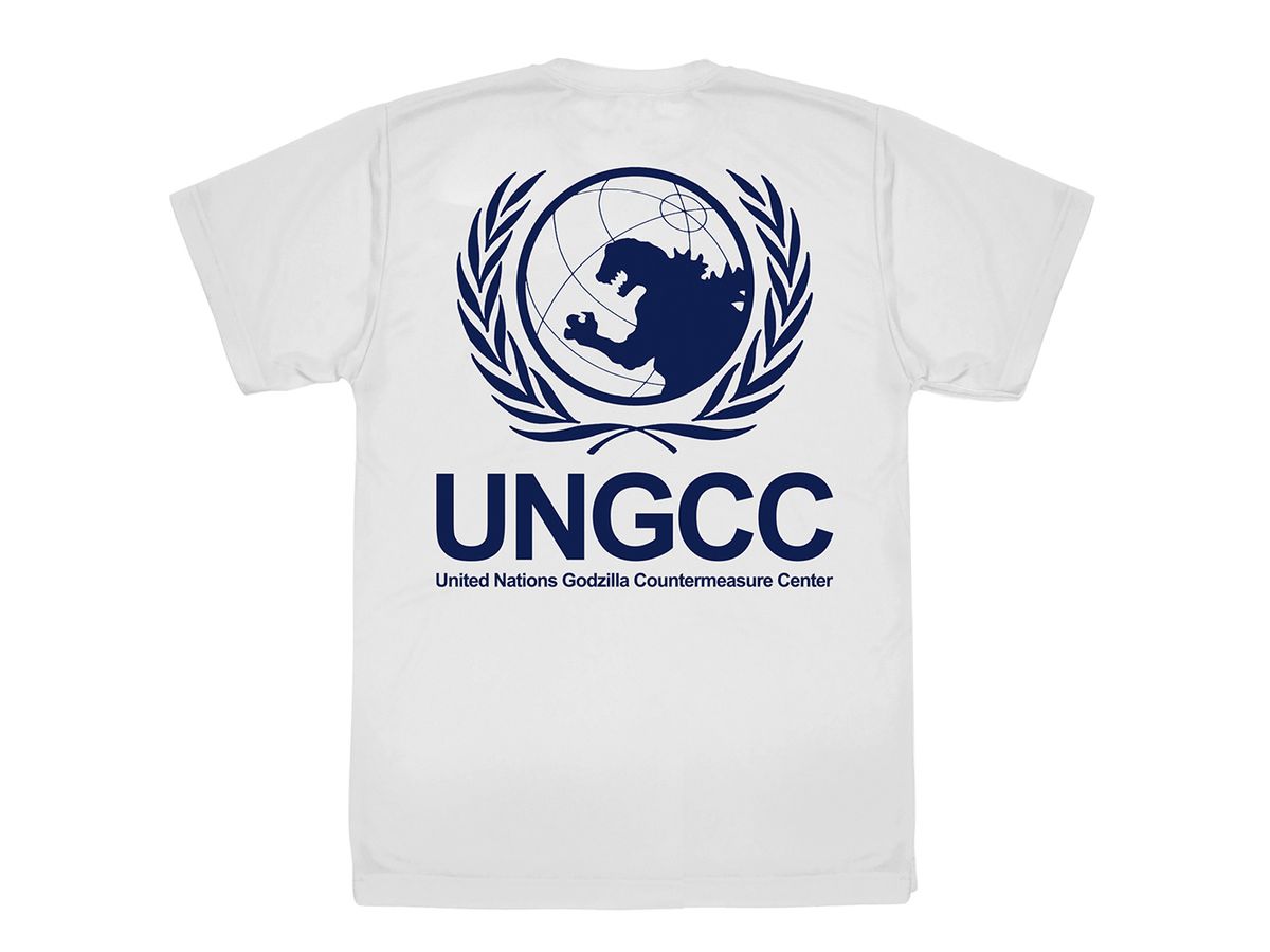Godzilla: United Nations G Countermeasures Center Logo Dry T-Shirt / White-L