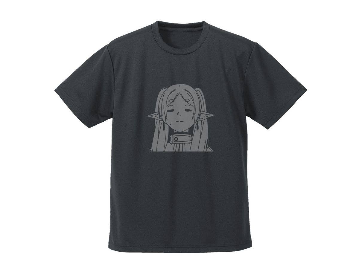 Frieren: Beyond Journey's End - Frieren Face Dry T-Shirt / GUNMETAL-XL