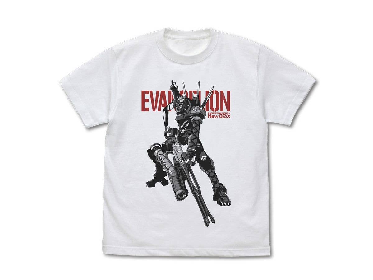 EVANGELION: Evangelion New Unit-02a T-shirt / WHITE-XL