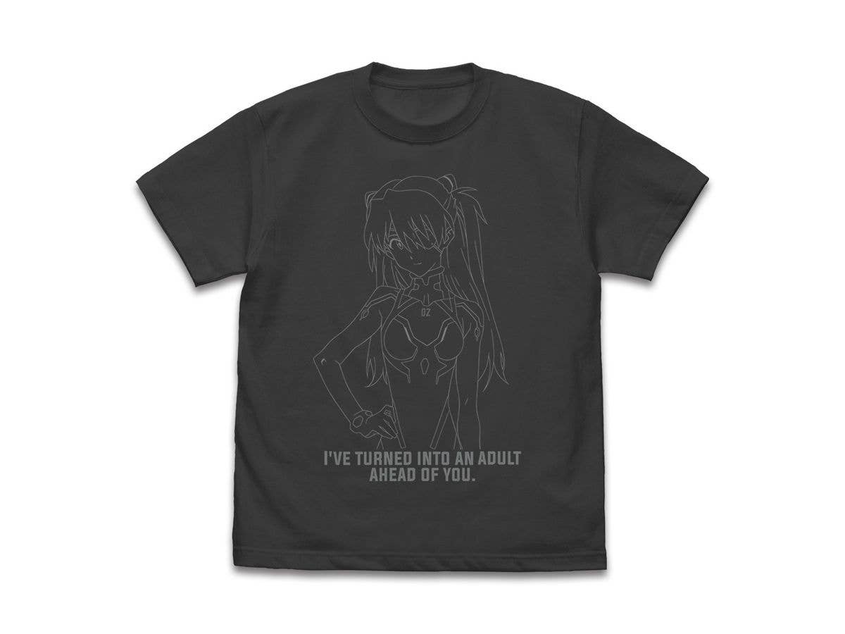 EVANGELION: Shikinami Asuka Langley Line Art T-Shirt / SUMI-XL