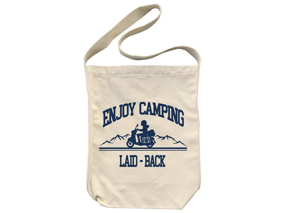 Laid-Back Camp Season3: Silhouette Bike Shima Rin Shoulder Tote / Natural
