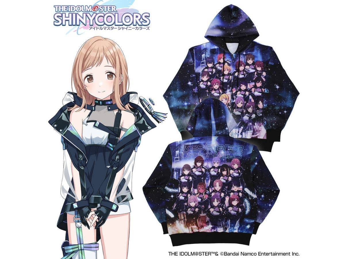 The Idolm@Ster Shiny Colors: Resistance Order Neos Full Graphic Zip Hoodie / Xl