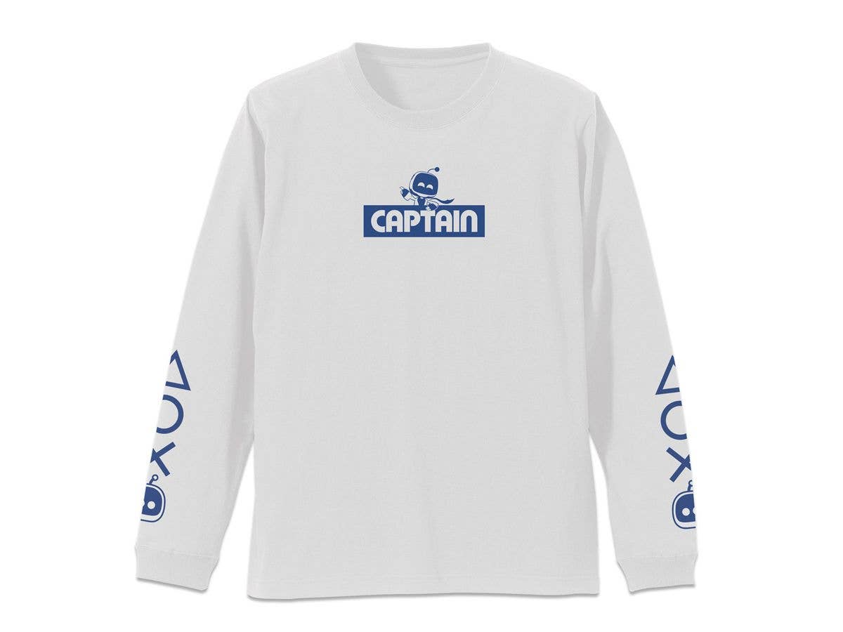 Astro Bot: Ribbed Long Sleeve T-Shirt / White-XL