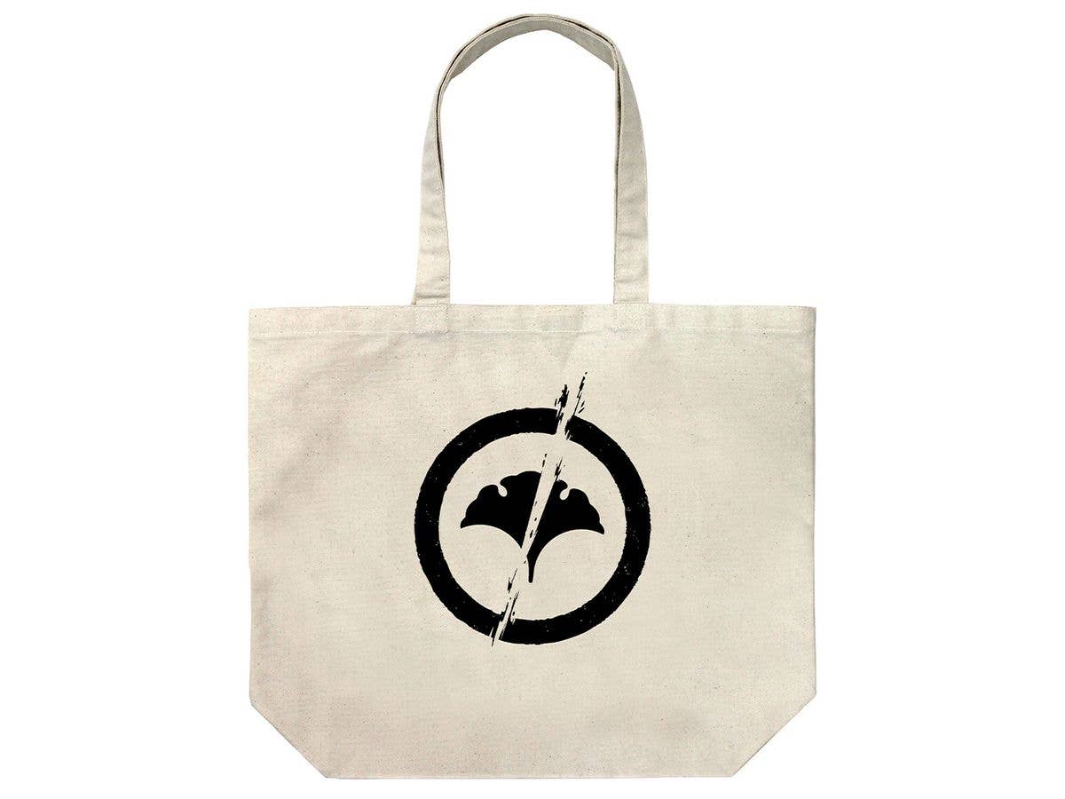 GHOST OF YOTEI: Ghost of YOTEI Crest Large Tote Bag / NATURAL