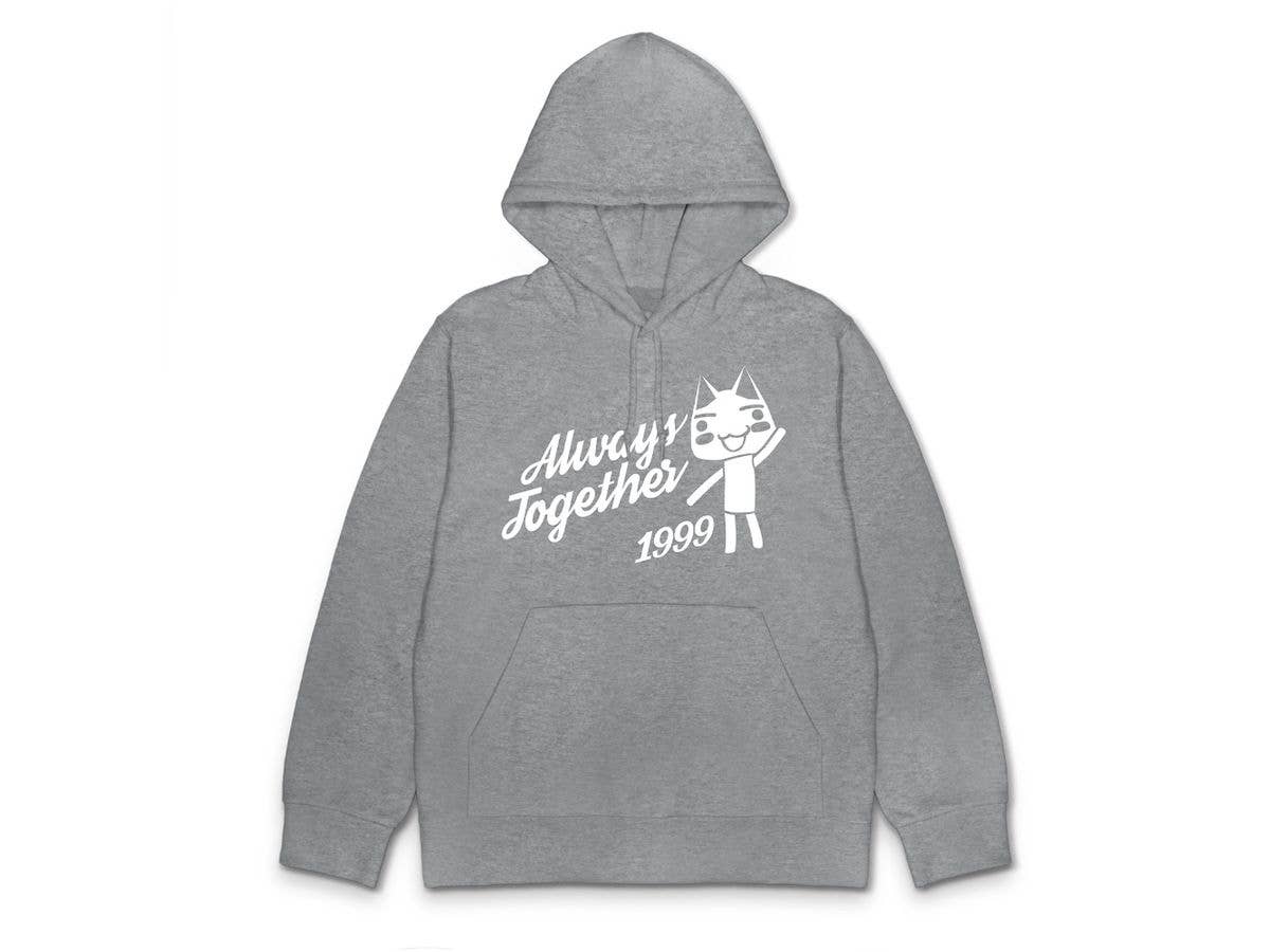 Dokodemo Issho: Toro To Issho Pullover Hoodie / Mix Gray-XL