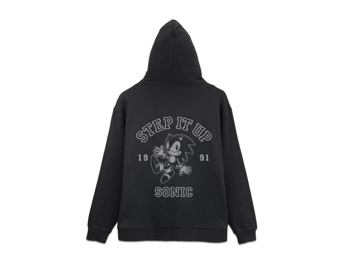 Sonic The Hedgehog: Classic Sonic Step It Up Zip Hoodie / Black-XL