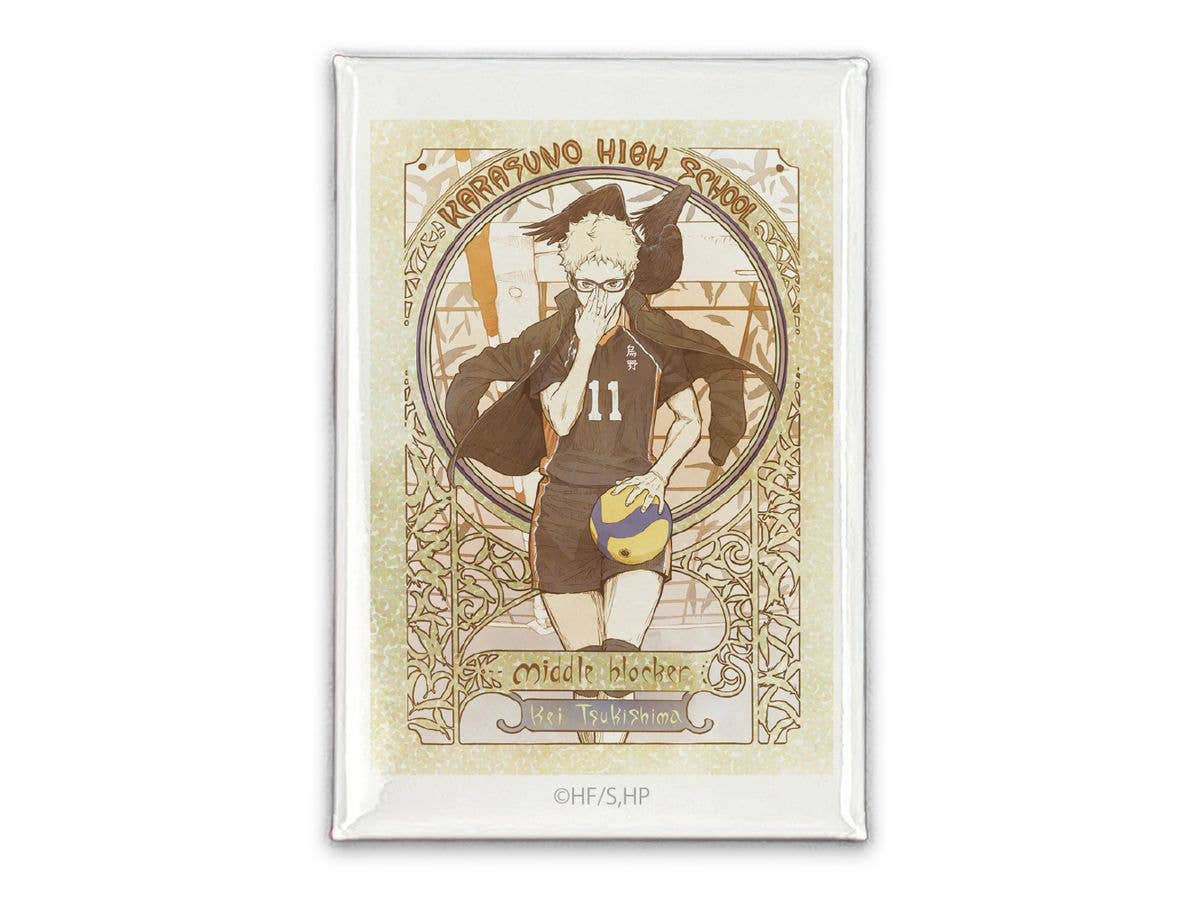 Haikyu!!: Tsukishima Kei Square Can Badge Flight Ver.