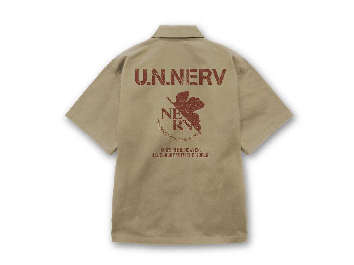 Evangelion: Nerv Work Shirt / Sand Khaki-L