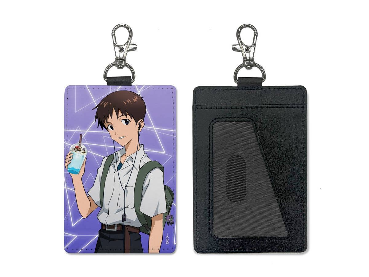 Evangelion: Original Illustration Shinji Ikari Pass Case (With Clip) Uniform Ver.