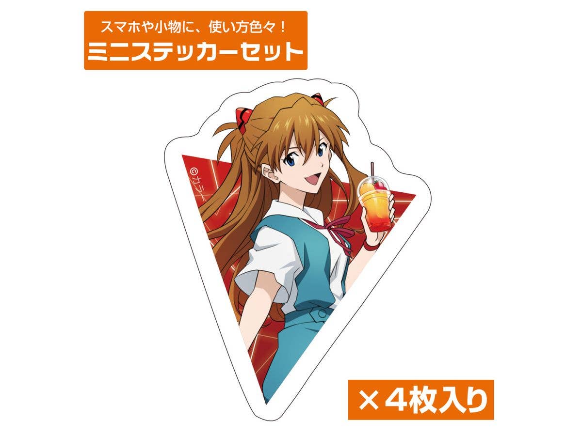 Evangelion: Original Illustration Of Asuka Shikinami Langley Mini Sticker Set (Uniform Ver.)