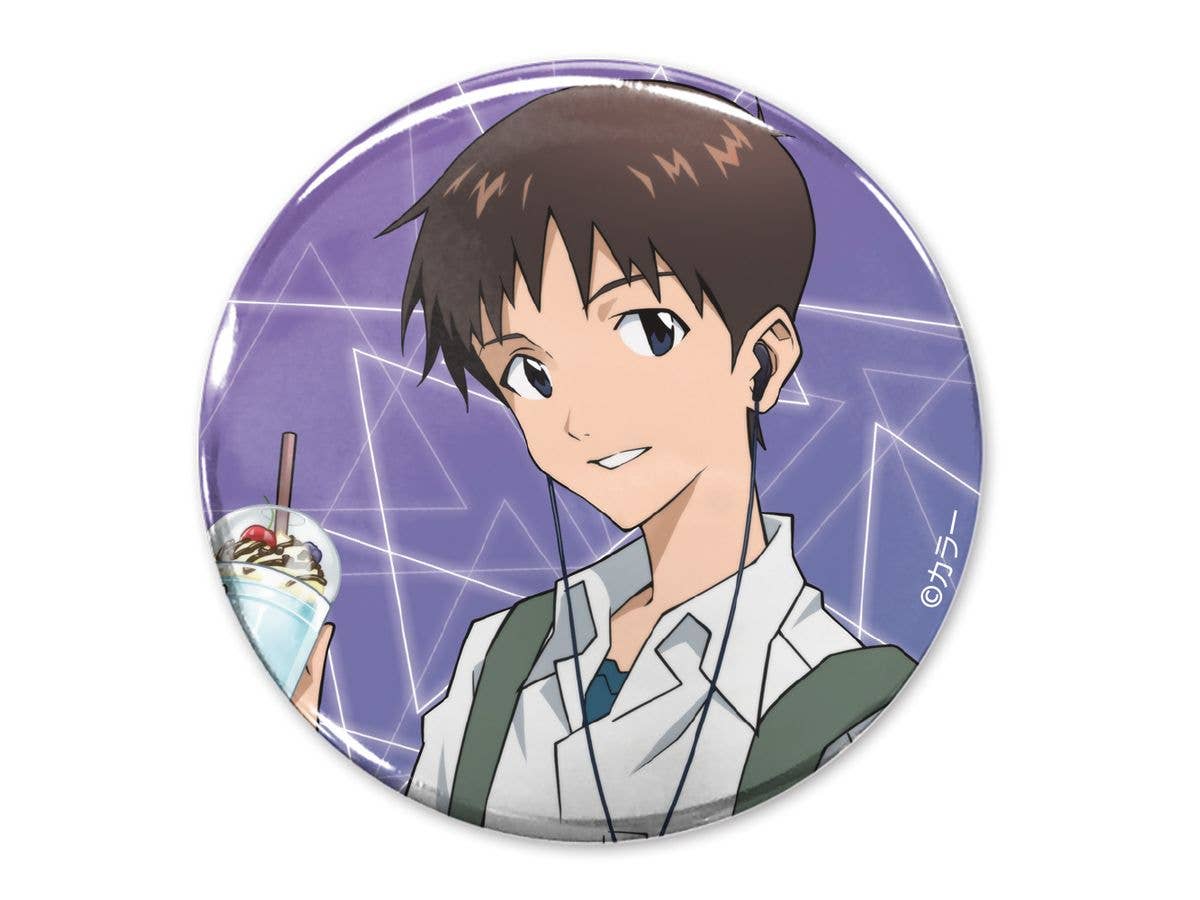 Evangelion: Original Illustration Of Shinji Ikari 65Mm Can Badge, Uniform Ver.