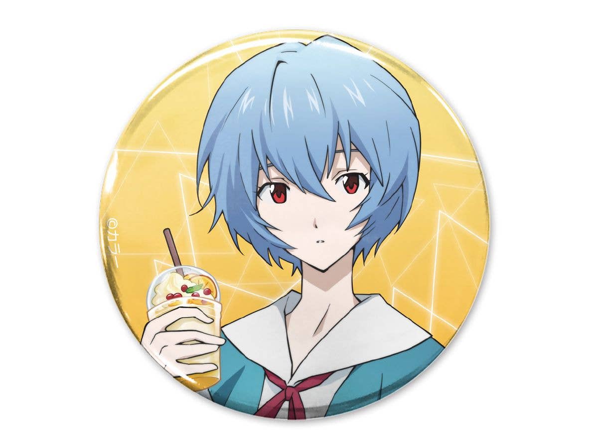 Evangelion: Original Illustration Of Rei Ayanami 65Mm Can Badge (Uniform Ver.)