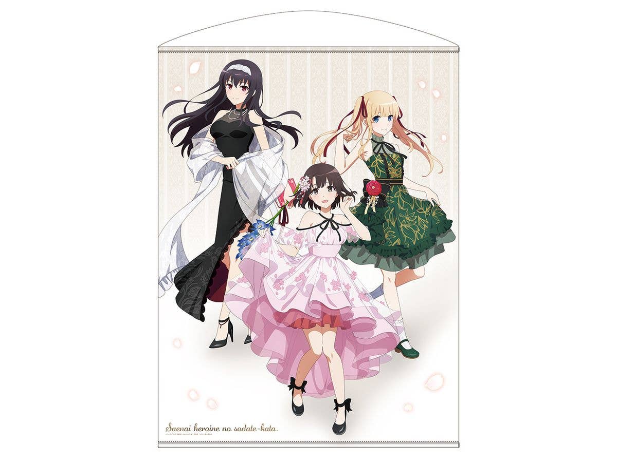 How To Raise A Boring Girlfriend: Original Illustration Of Megumi, Eriri, And Utaha 100Cm Tapestry Blooming Dress Ver.