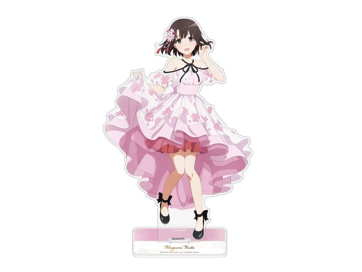 How To Raise A Boring Girlfriend: Original Illustration Of Megumi Kato Acrylic Stand (Large) Blooming Dress Ver.
