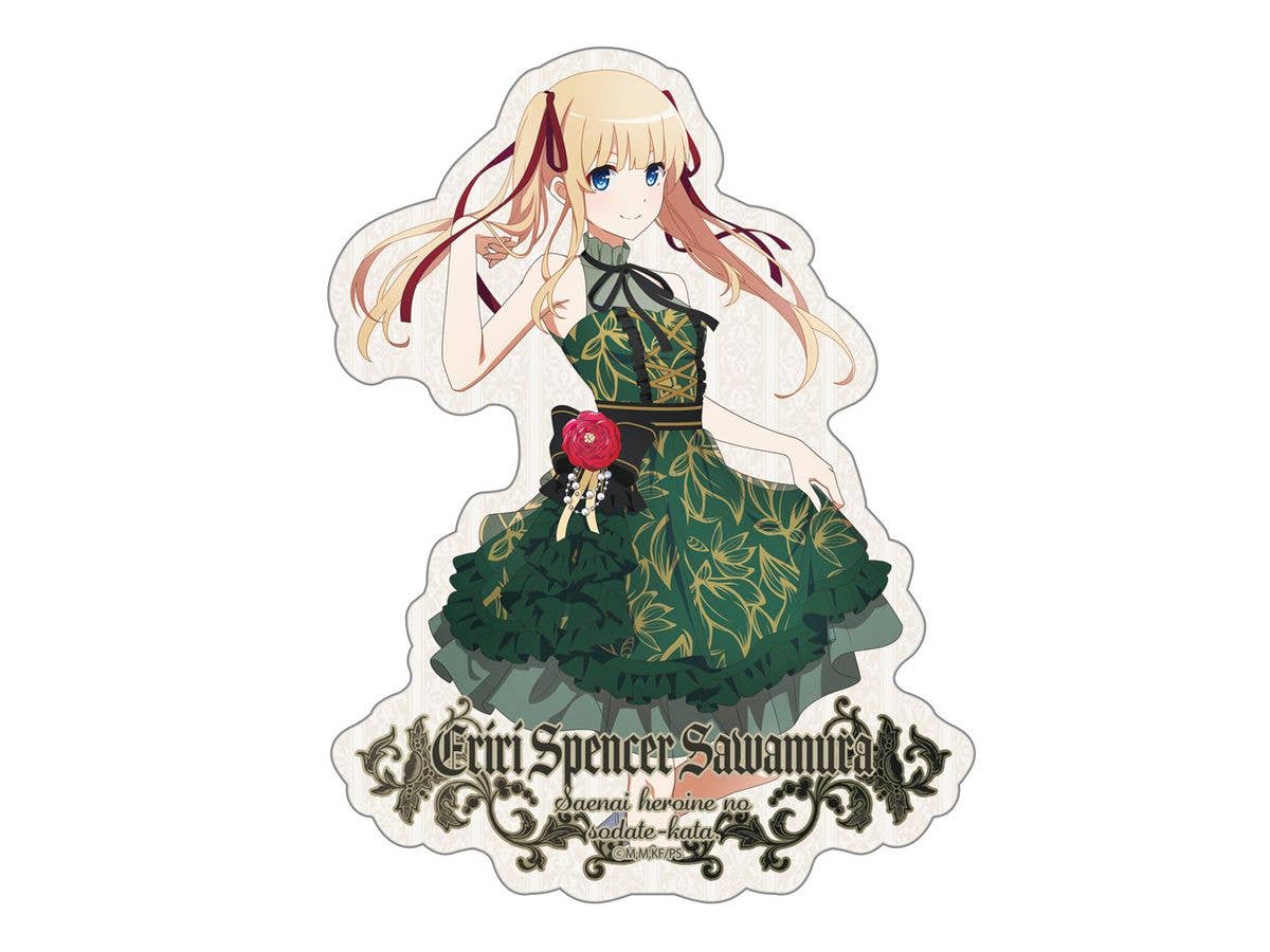 How To Raise A Boring Girlfriend: Original Illustration Of Eriri Spencer Sawamura Outdoor Sticker Blooming Dress Ver.