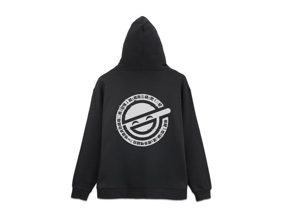 Ghost In The Shell Stand Alone Complex: Laughing Man Zip Hoodie / Black-XXL
