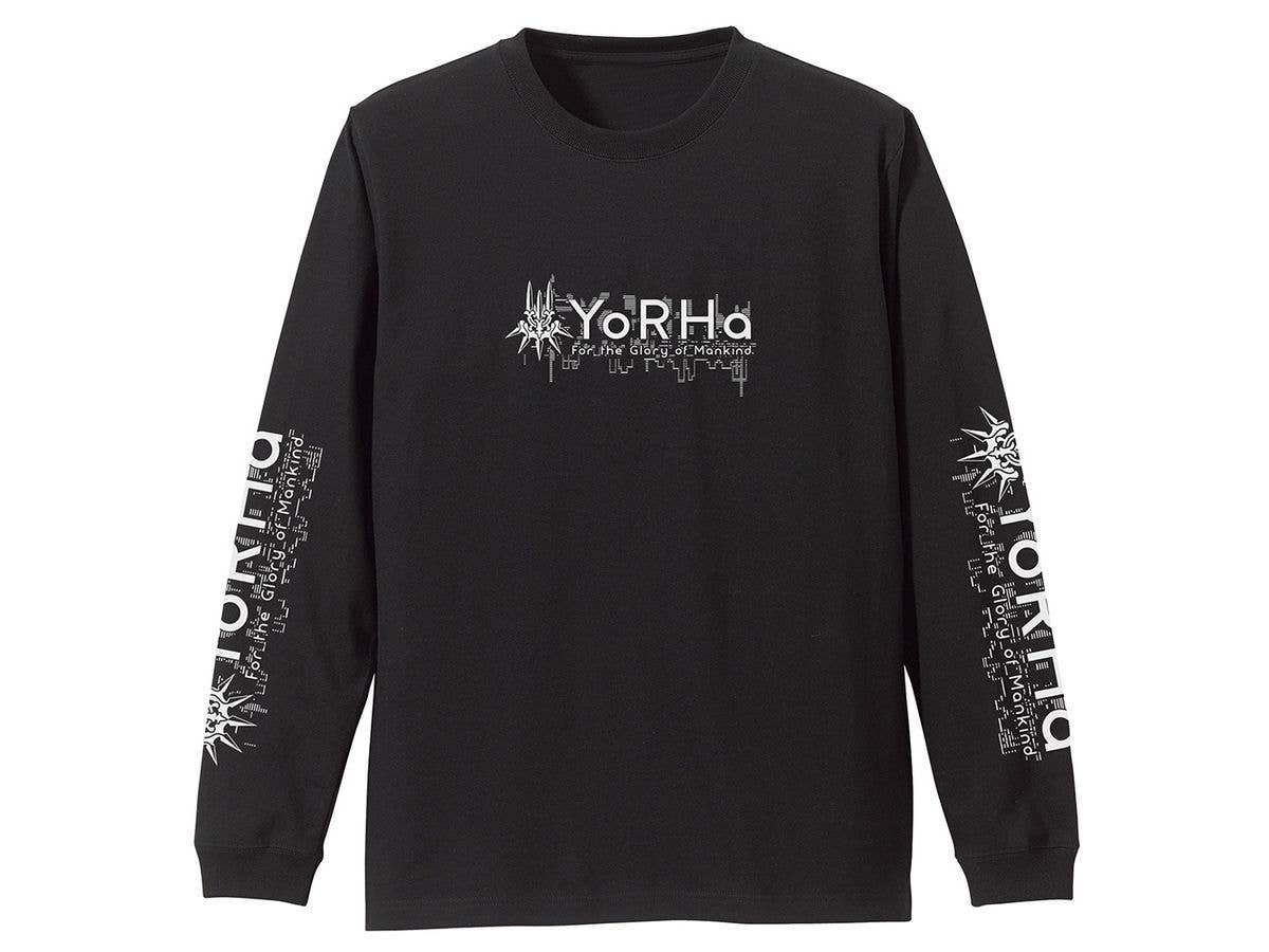 Nier:Automata Ver1.1A: Yorha Unit Ribbed Long Sleeve T-Shirt / Black-Xl