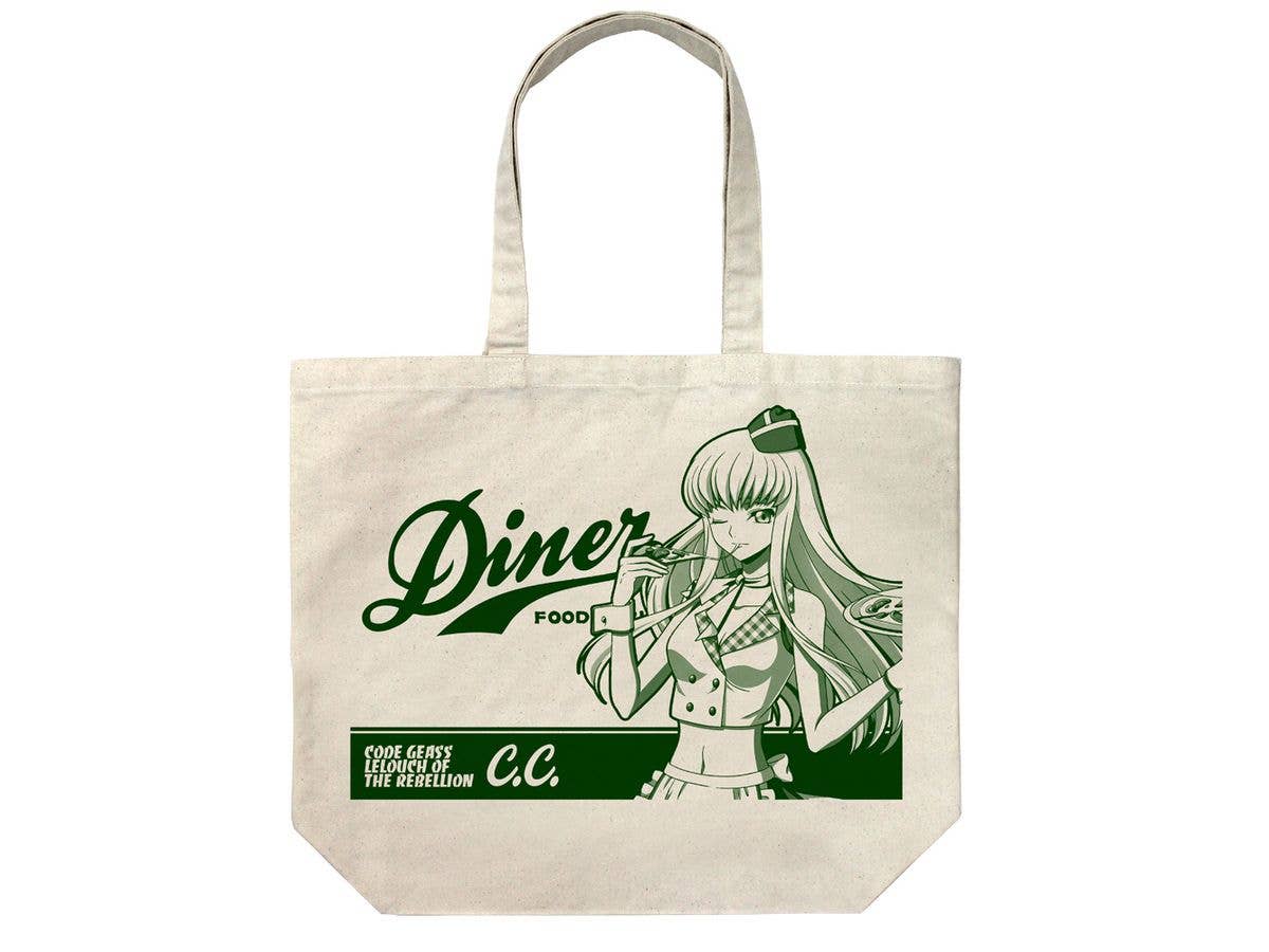Code Geass: Original Illustration C.C. Large Tote Bag American Diner Ver. / Natural