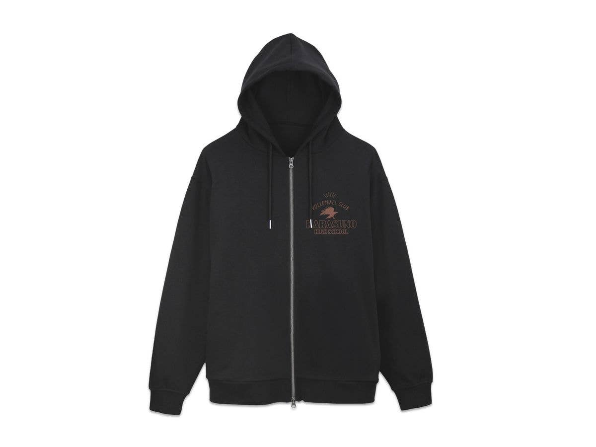 Haikyu!!: Karasuno High School Volleyball Club Zip Hoodie Ver.2.0 / BLACK-XXL