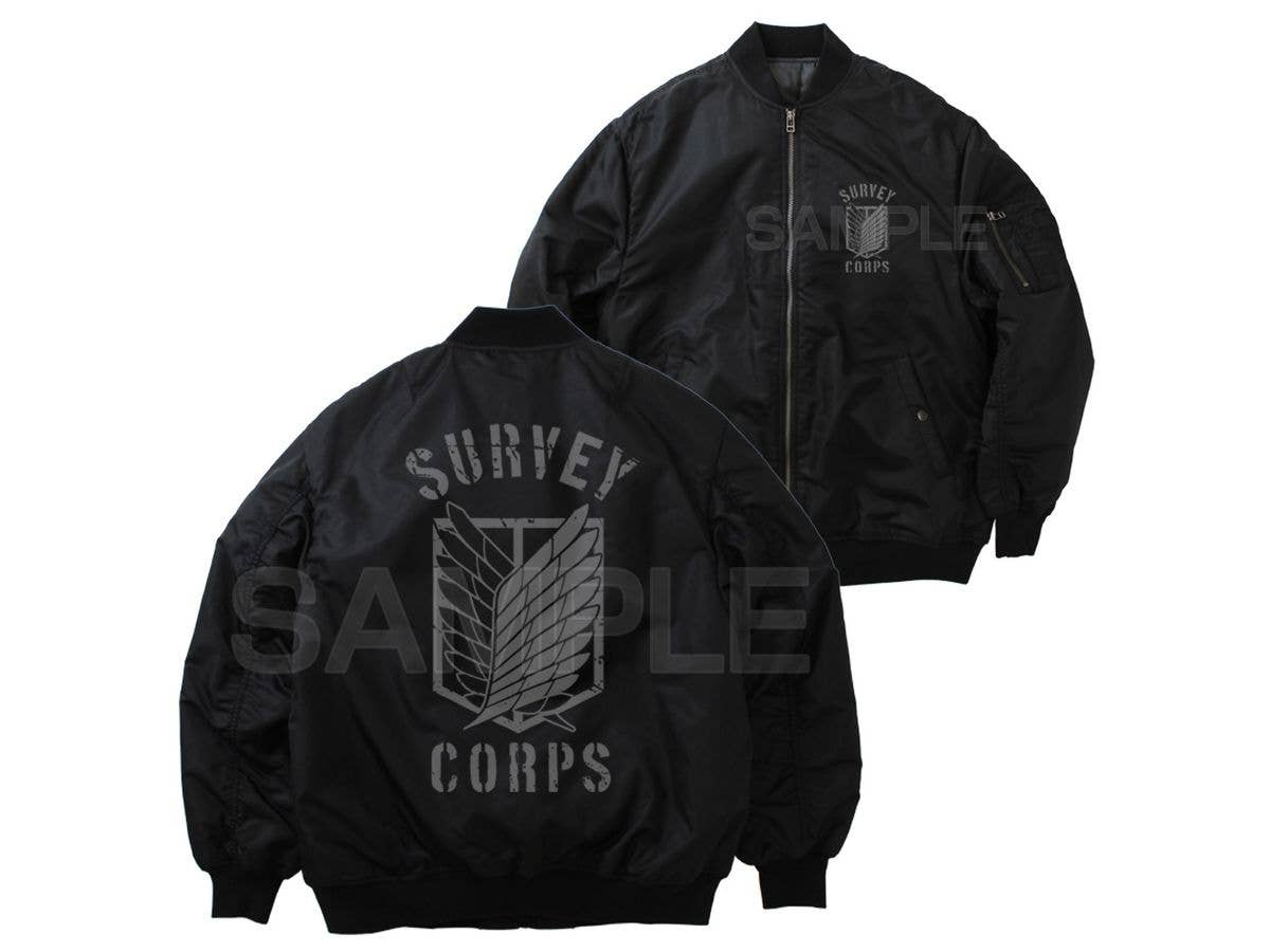 Attack On Titan: Scout Regiment Ma-1 Jacket Ver.2.0 / Black-Xl