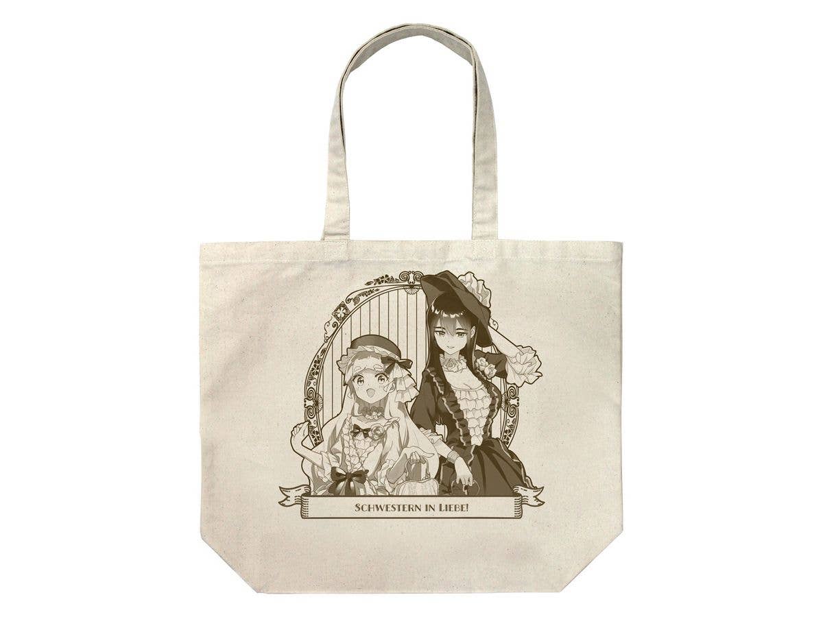 My Yuri Is My Job!: Original Illustration Of Hime & Mizuki Large Tote Bag Afternoon Tea Ver. / Natural