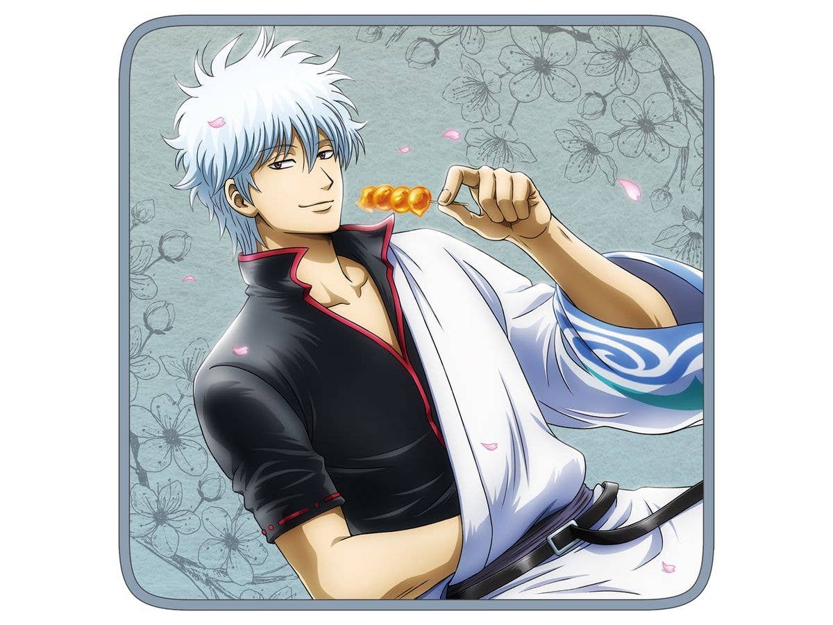 Gintama: Original Illustration Of Sakata Gintoki Full-Color Hand Towel: Scenery Peeking Through A Small Window Ver.