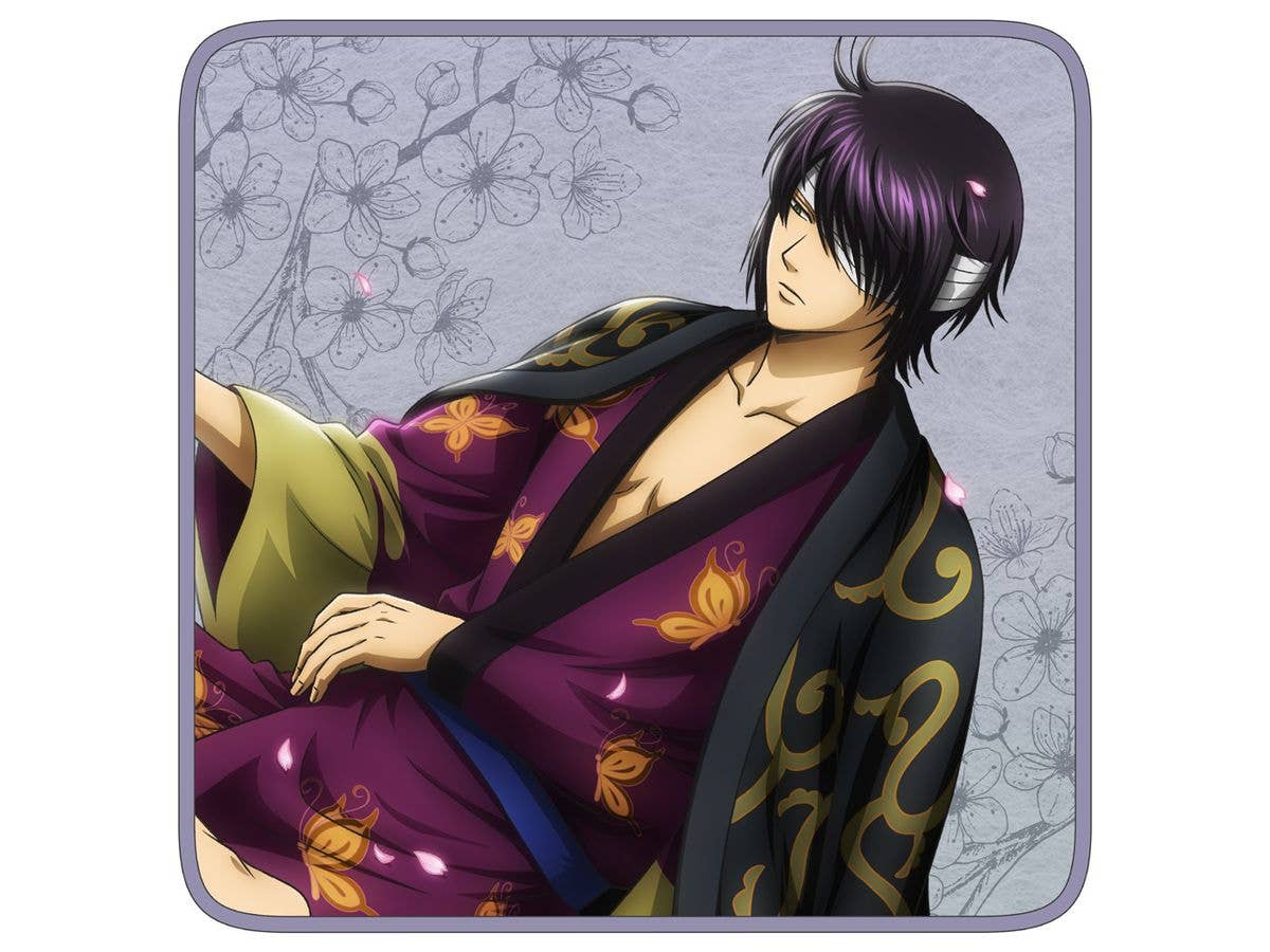 Gintama: Original Illustration Of Takasugi Shinsuke Full-Color Hand Towel, Scenery Peeking Through A Small Window Ver.