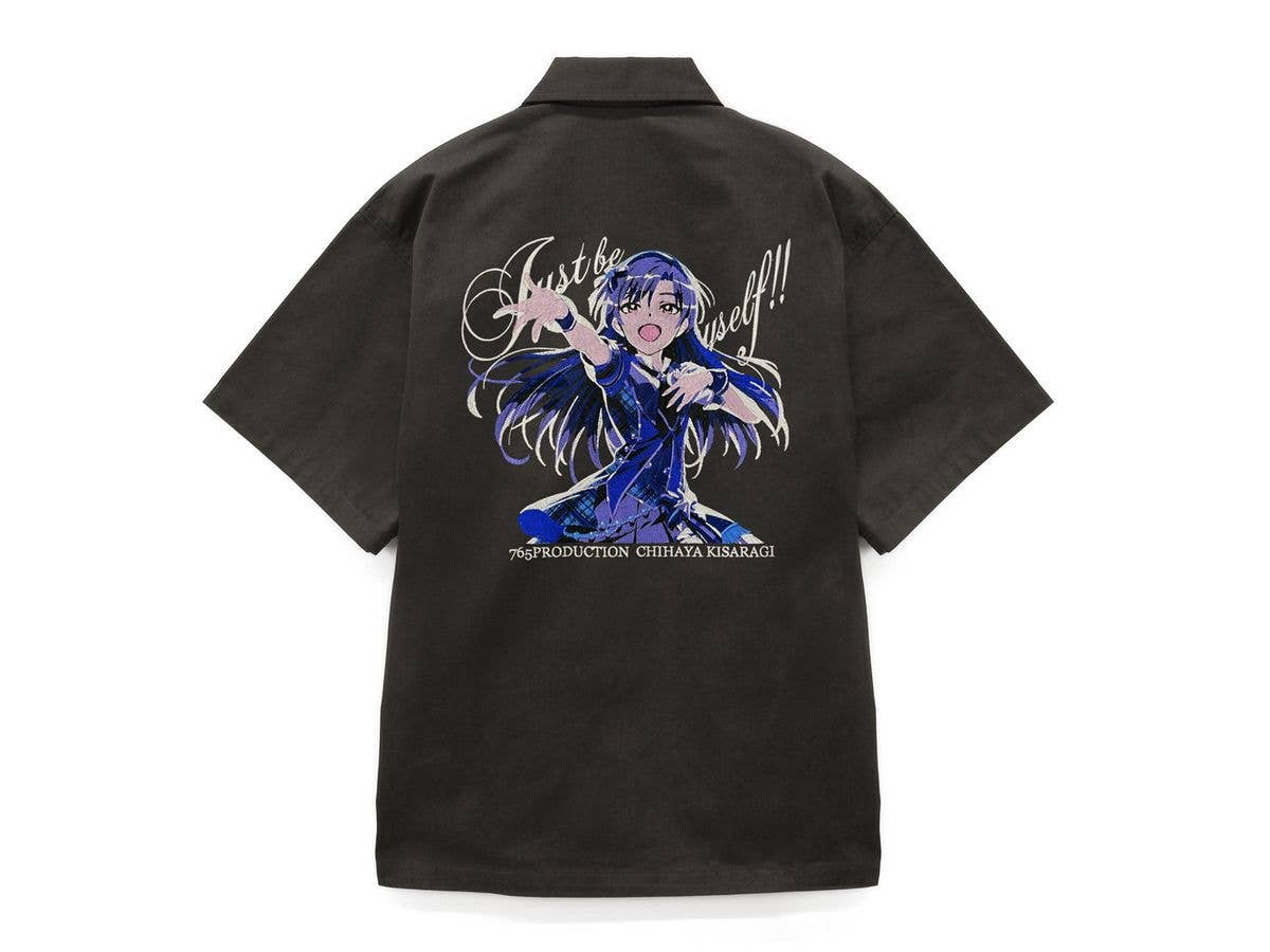 The Idolm@Ster: Chihaya Kisaragi Embroidered Work Shirt 2026 Model / Gray-Xxl