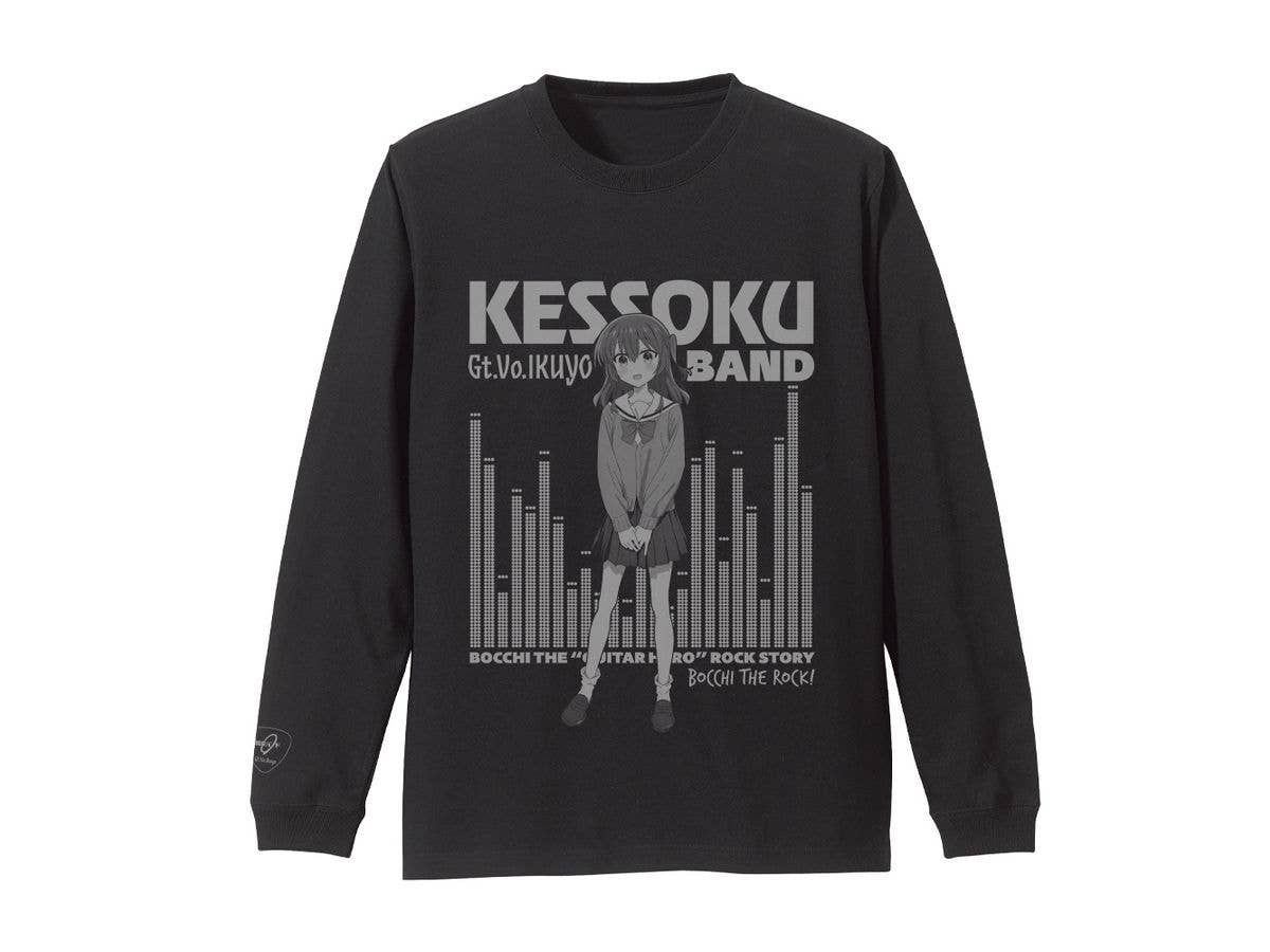 Anime Bocchi The Rock!: Kita Ikuyo Ribbed Long Sleeve T-Shirt / Black-Xl