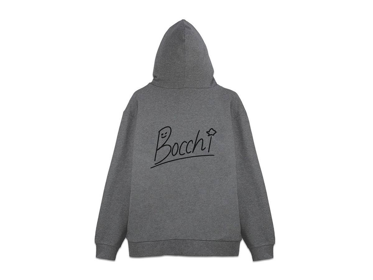Anime Bocchi The Rock!: Bocchi-Chan's Signature Zip Hoodie / Mix Gray-L