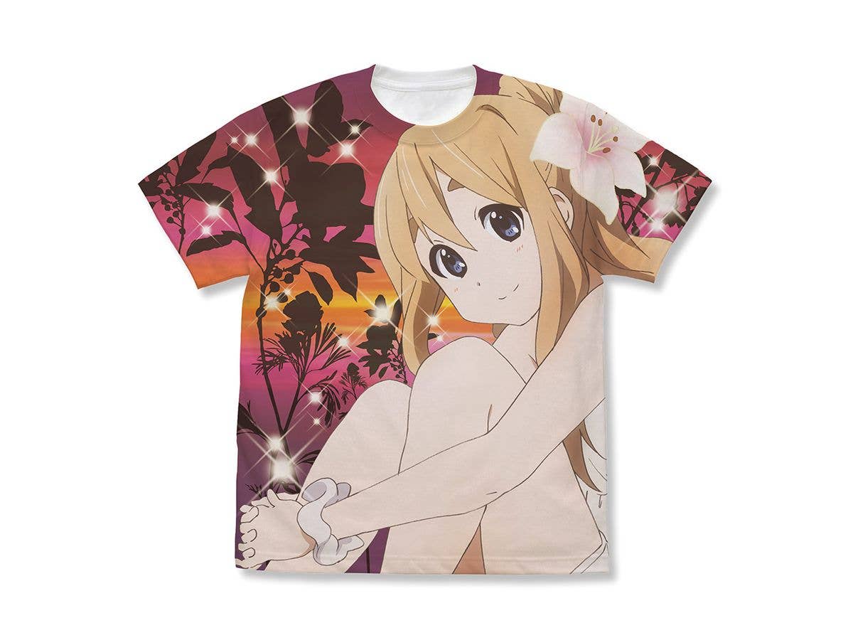 K-On!: Tsumugi Kotobuki Full Graphic T-Shirt Highlight Sunset Ver. / White-XL