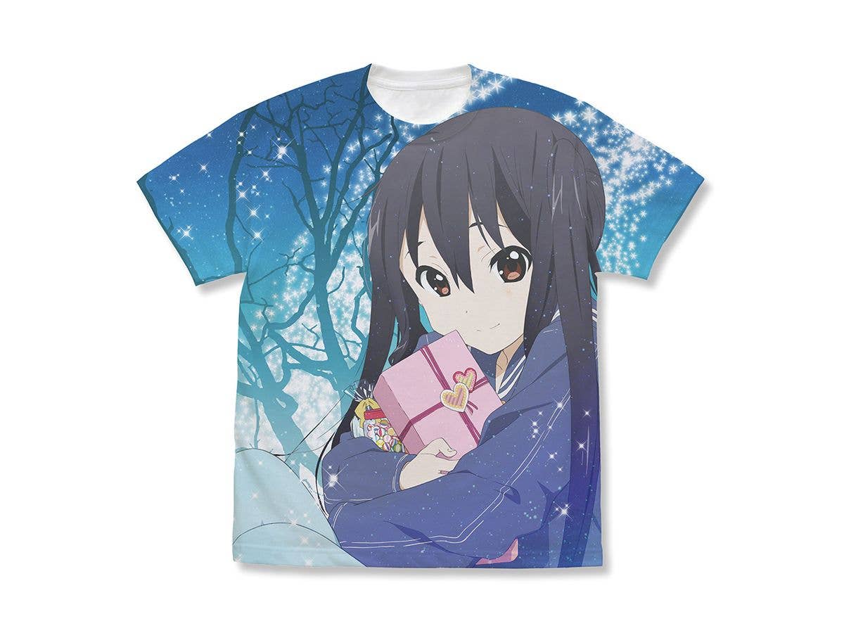 K-On!: Azusa Nakano Full Graphic T-Shirt Winter Gift Ver. / White-L