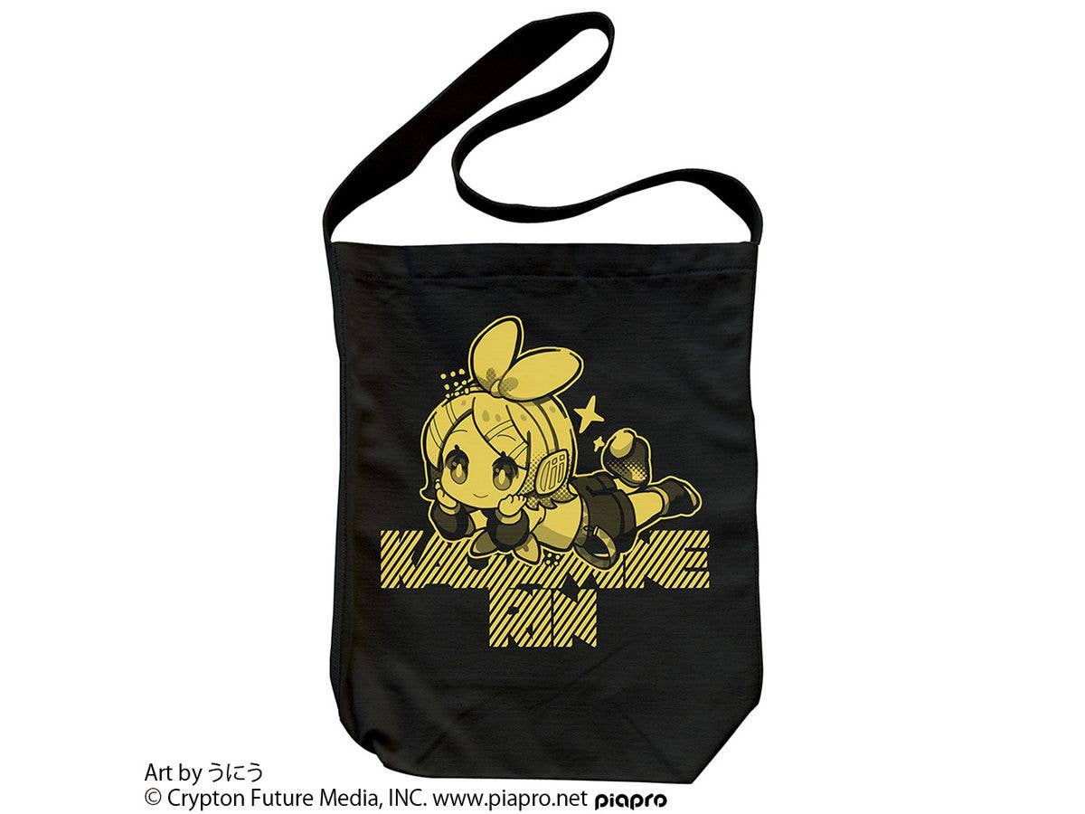 Kagamine Rin Shoulder Tote Bag Uniu Ver. / Black