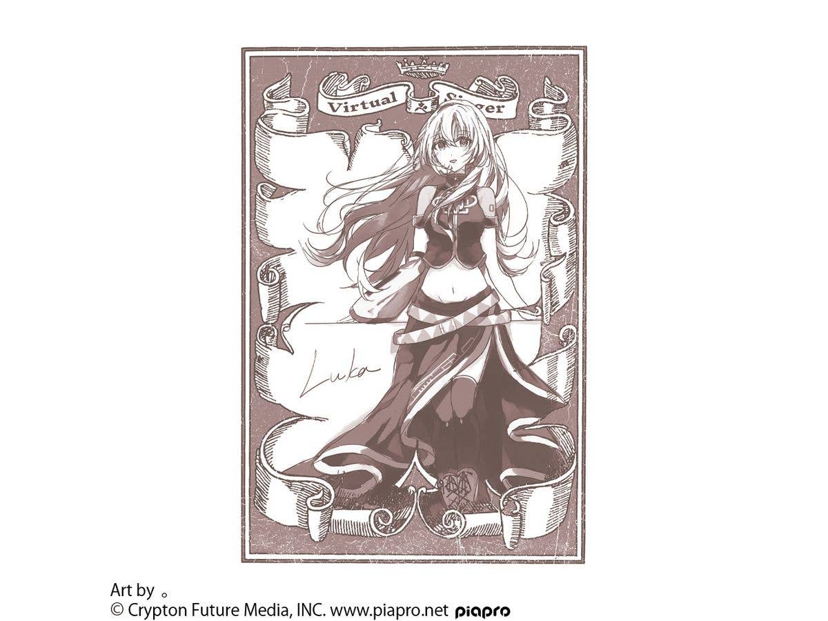 Megurine Luka T-Shirt Ver. / White-S