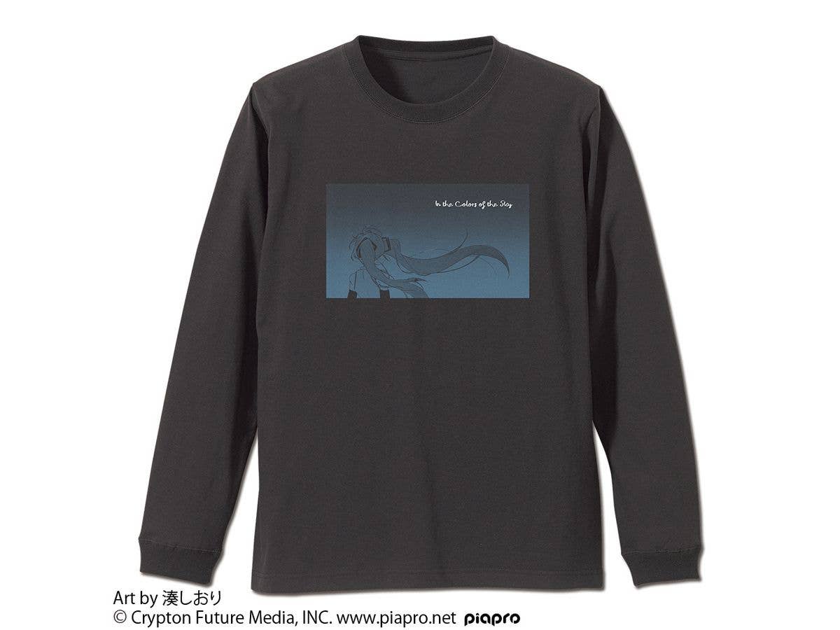 Hatsune Miku Ribbed Long Sleeve T-Shirt Minato Shiori Ver. / Sumi-Xl