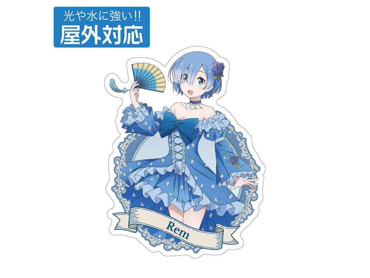 Re:Zero - Starting Life in Another World: Newly Illustrated Rem Outdoor Sticker (Party Dress Ver.)